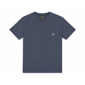 Polo Ralph Lauren Mens XL Heather Navy Blue V-Neck Pocket T-Shirt Pony Logo